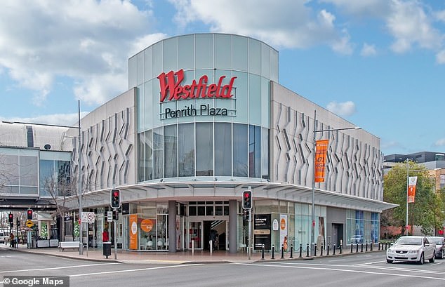 The love affair took place at Penrith Plaza (pictured) in November.