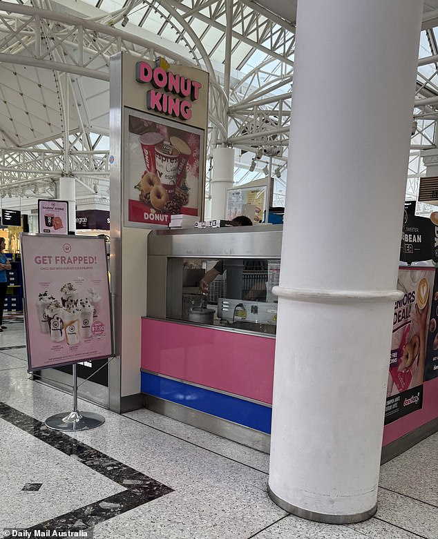 He also jumped over the counter to access the Donut King store (pictured).