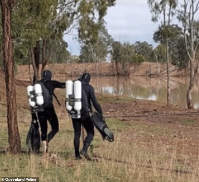 The police dive team, police dogs, SES volunteers and other specialist teams searched the area west of Murgon for the missing 27-year-old, who has not yet been found.