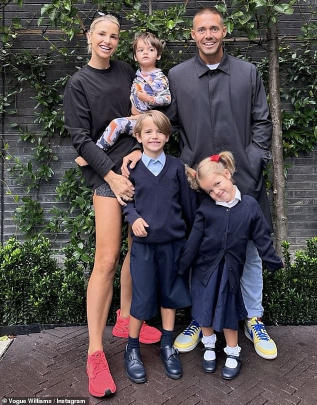 The couple share three children: Theodore, five, Gigi, three, and baby Otto, 21 months.