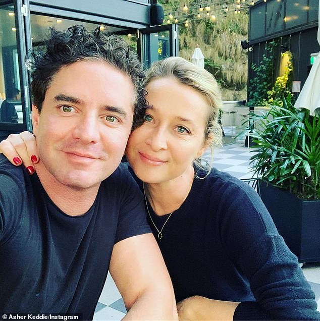 According to a Herald Sun report on Wednesday, the Offspring star's husband (pictured) sprang into action and heroically attacked a man who attempted to steal a motorbike from the couple's St Kilda home on December 28.