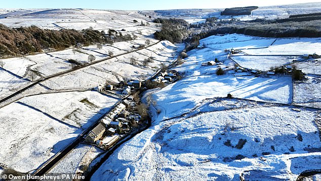 Snow in Allenheads, Northumberland, photographed on Thursday morning. Speaking before the mercury fell, health chiefs said they feared the cold snap 