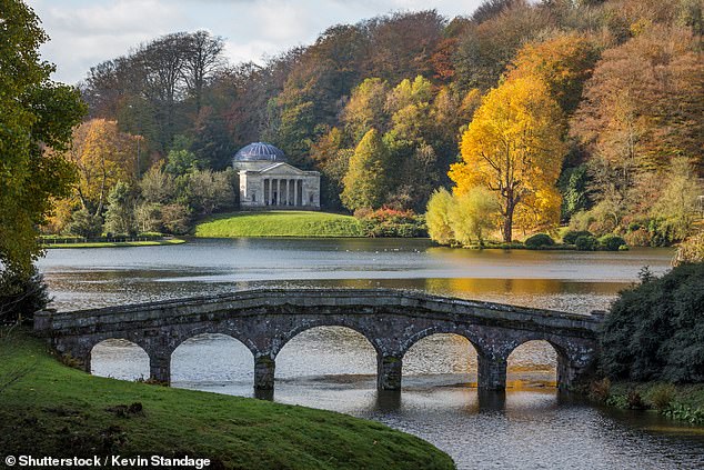 The NYT suggests visiting Stourhead in Wiltshire, pictured above, where the 2005 version of 'Pride and Prejudice' was filmed.