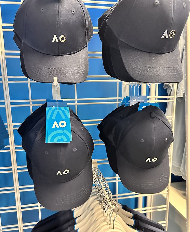 The Australian Open is also selling its own branded caps, which cost $40 each.