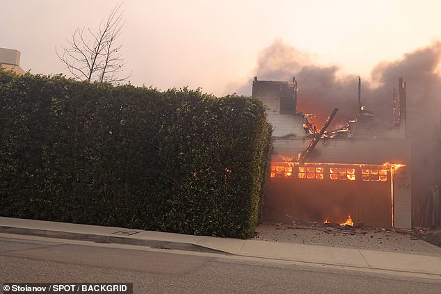 The house was set on fire in shocking scenes