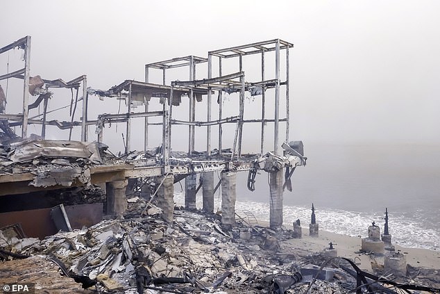 Beachfront home in Malibu devastated by flames from the Palisades Fire