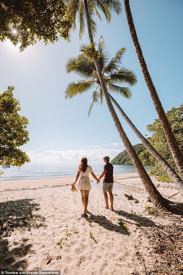 A beachside paradise that feels like stepping into another world, Etty Bay, just south of Cairns, offers powder-soft sands, bathtub-warm waters and ancient wet rainforest as a backdrop.