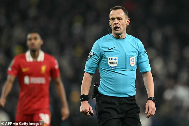 Referee Stuart Attwell played an unexpected starring role when he became the first referee to speak in a stadium into a microphone.