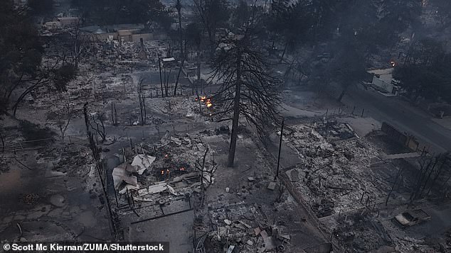 Photo: Destruction near Eaton Canyon