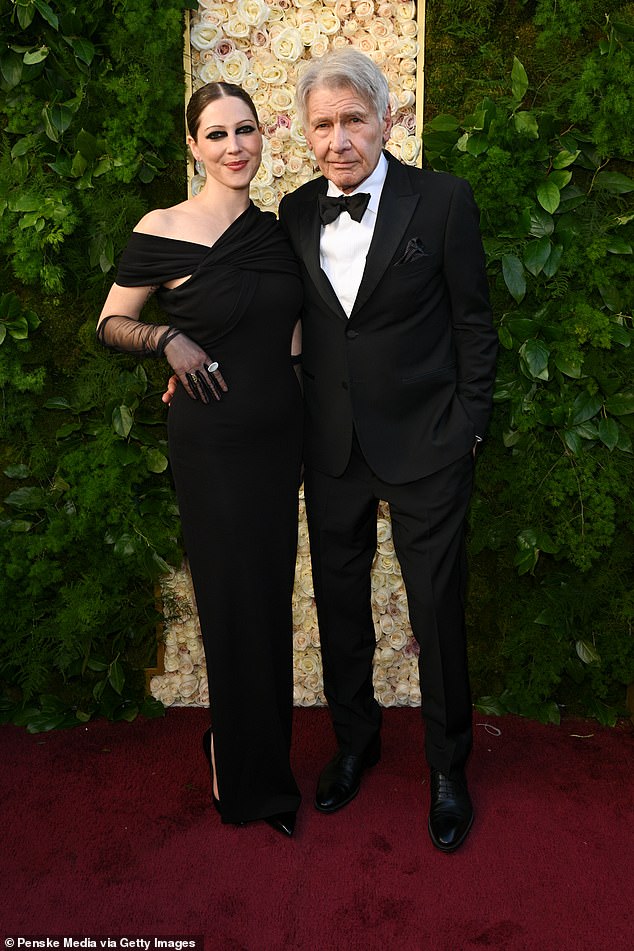 A few days earlier, he clashed with other stars on the silver screen at the 82nd Golden Globe Awards on Sunday. He was not accompanied by his wife Calista Flockhart, but walked the red carpet in a rare moment with his daughter Georgia Ford, 34