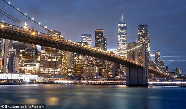 New York is the highest ranked destination in the United States