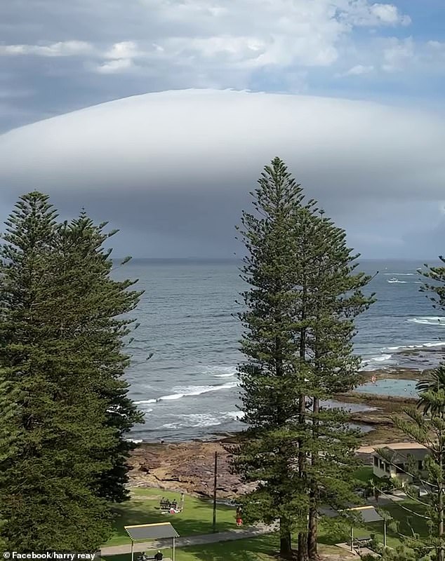 Residents of Cronulla, in Sydney's south, were shocked by the unusual appearance of a cloud formation that looked like a spaceship in December.