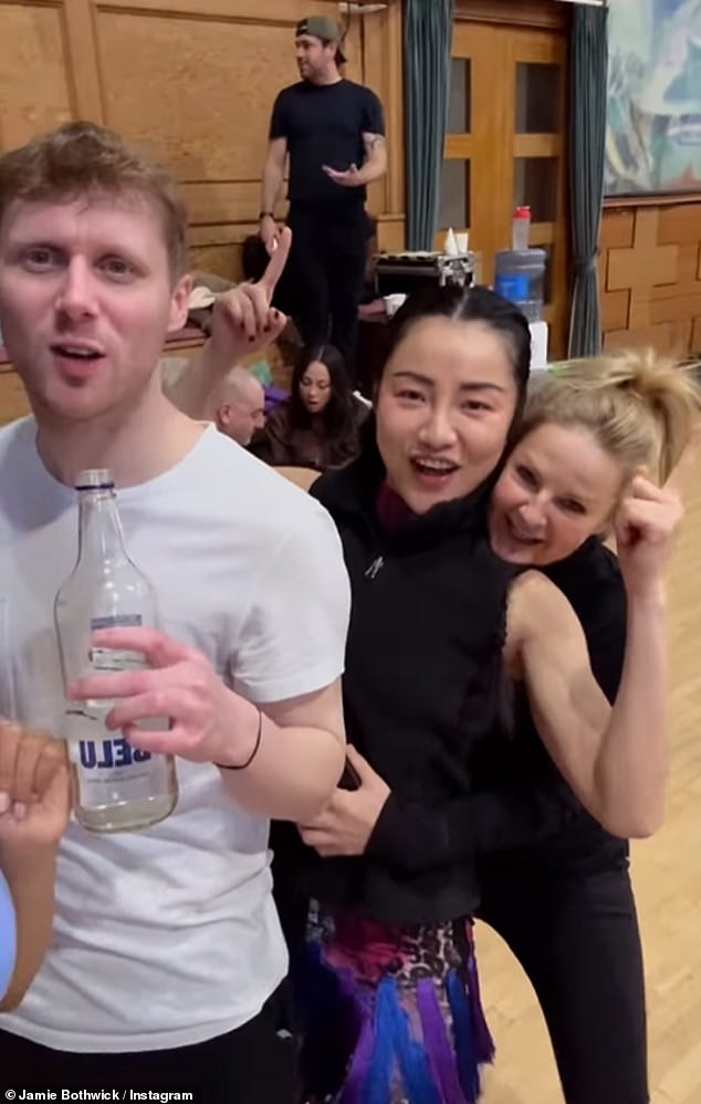 Jamie and Sarah Hadland learned the steps with professional dancer Nancy Xu