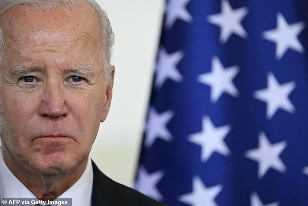 President Joe Biden looks on during a joint press conference with the German Chancellor ahead of a meeting at the Chancellery in Berlin, on October 18, 2024