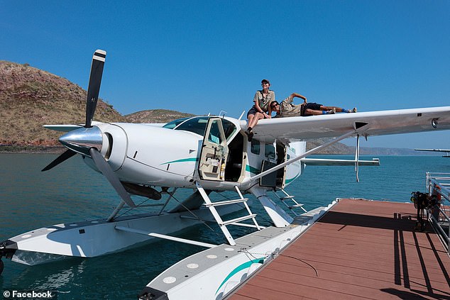 Cloeraine (left) paid tribute to her partner's (right) love of adventure and passion for seaplanes