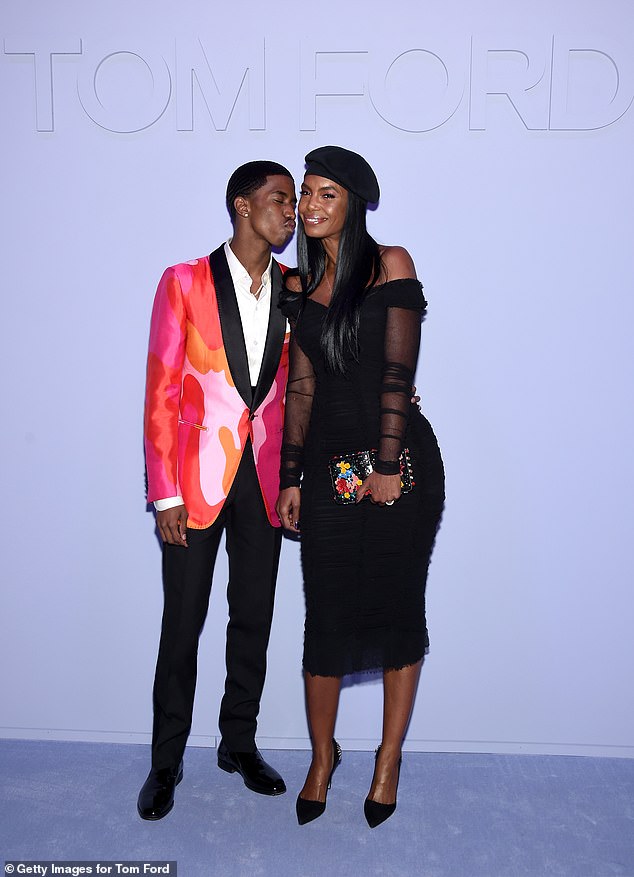 Christian Combs and his mother Kim Porter in 2018 before she died of pneumonia