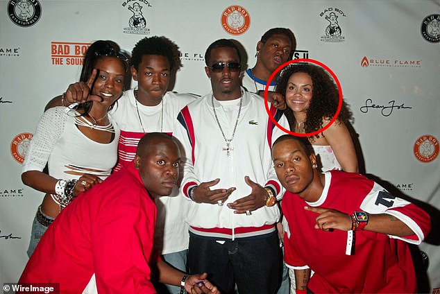 Rivers (circled) said she was afraid to be around Diddy unless there were cameras after he allegedly sexually assaulted her.