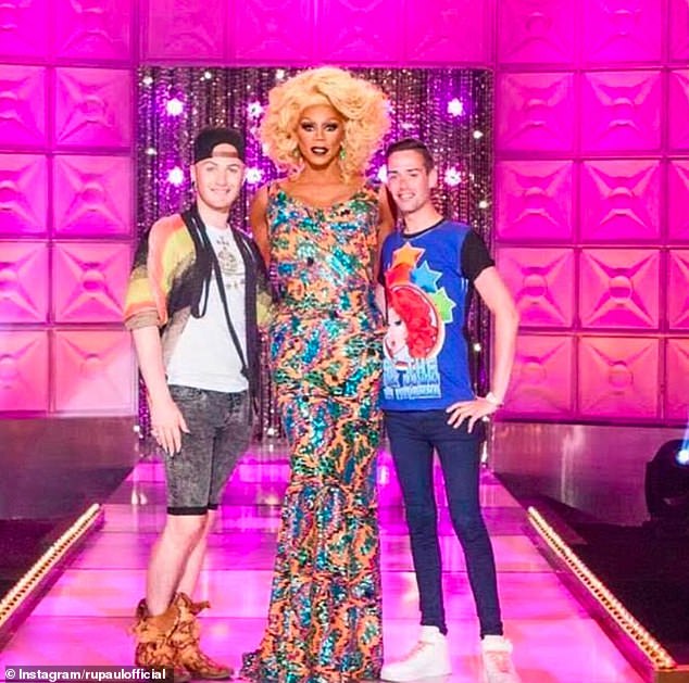 Breaking his silence on Vivienne's death on Monday, RuPaul shared a photo of James, out of drag, posing alongside his idol (pictured left).