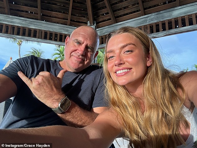 While she may be the daughter of legendary cricket star and commentator Matthew Hayden (left), Grace insists she has plenty of experience for the job.