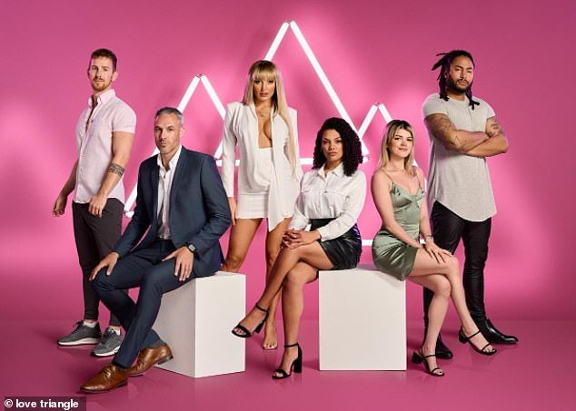 E4's Love Triangle follows unlucky-in-love singles who pair up with two potential partners in the hope of finding love in an unconventional way, and a second series has reportedly already been confirmed (pictured are the contestants from the first series).