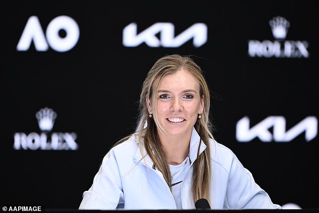 Boulter is pictured at Melbourne Park on Friday. His draw for the Australian Open has given him a good chance of advancing to the second week of the Grand Slam.