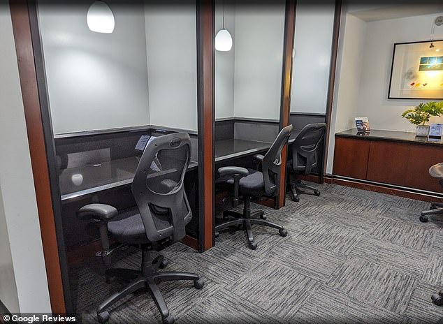 The United Club in Terminal B has a conference room, away from the seating area