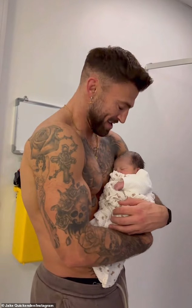 The former X Factor star took to Instagram on Friday morning to share an adorable video of the baby's arrival into the world and also revealed his name.