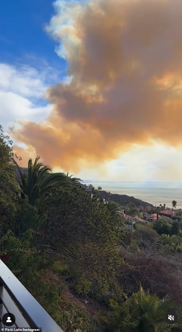 Lake noticed a “huge fire in the Palisades” early Tuesday before it spread to Malibu