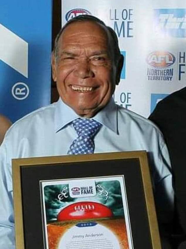 Jim Anderson (pictured) played for the Darwin Buffaloes during the 1950s and 1960s and won three premierships playing for the club.