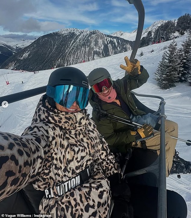 Earlier this week, Vogue also shared snaps from the couple's vacation as they were smiling while on the chairlift in their ski gear as they headed to the slopes.