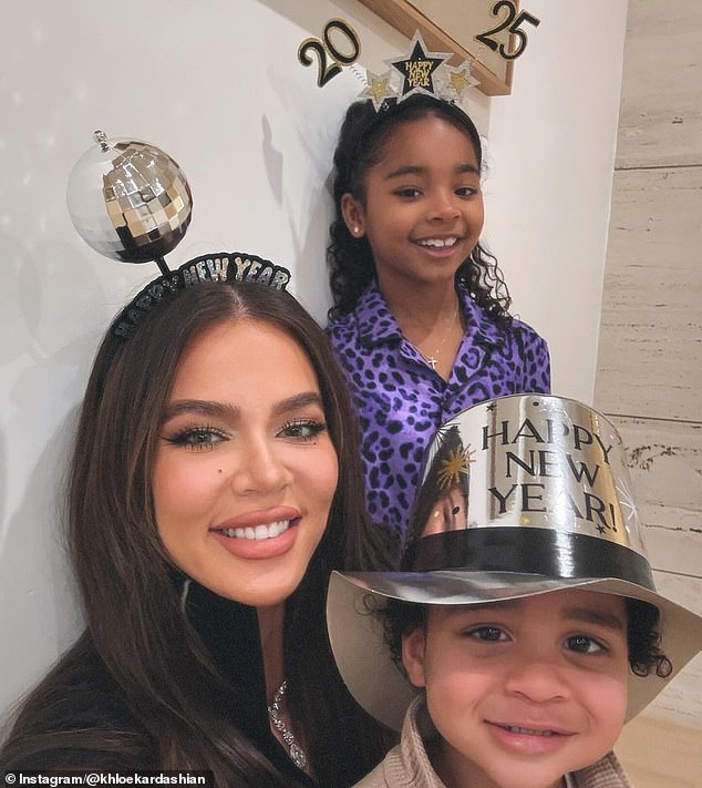 Khloe Kardashian, 40 (pictured with her two young children) attacked an alleged arsonist as the Kenneth Fire threatened her famous Calabasas neighborhood.