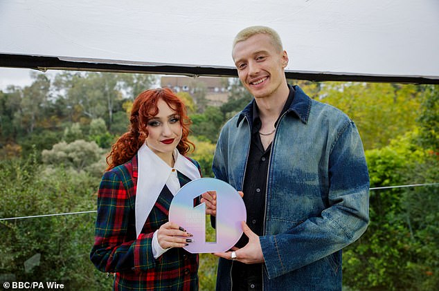 Chappel Roan was crowned winner of the popular award on Friday after being chosen by a panel of more than 180 industry experts and artists including Elton John, Sam Smith and Dua Lipa (pictured with Jack Saunders).