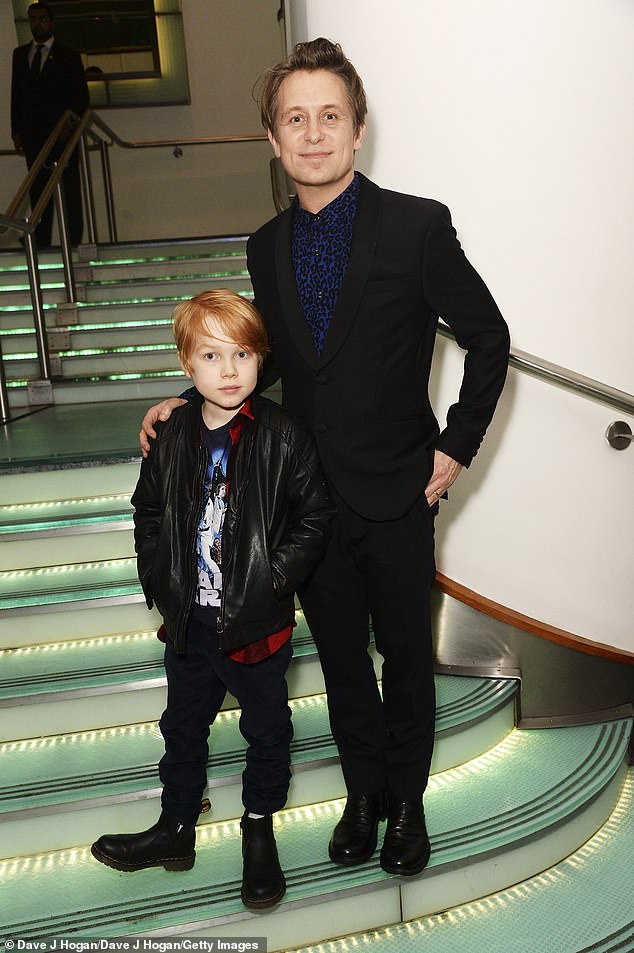 The singer had been living in California with his wife Emma and their three children for the past few years, but previously maintained a base in the UK in the countryside (pictured in 2015 with his son Elwood).