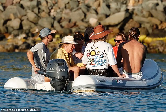 After enjoying the sun in Barbados, the troop headed to St Barts and disembarked from the luxury yacht to enjoy a day at the beach.