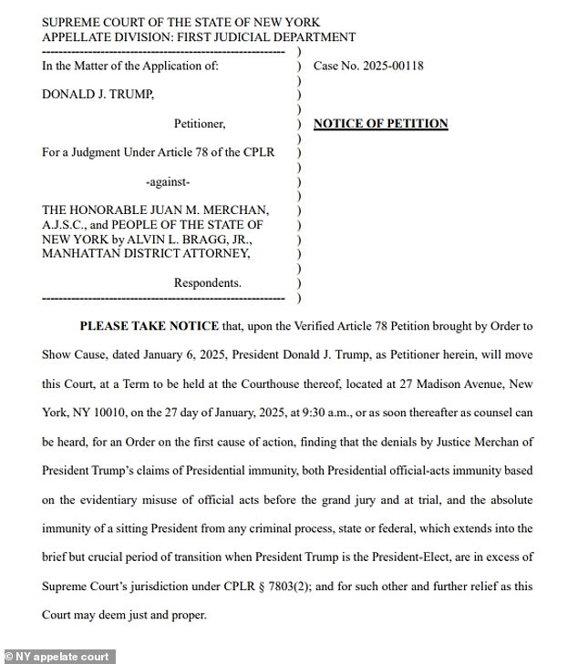 Trump's lawyers filed a 500-page appeal Tuesday morning