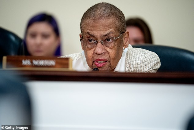 Representative in the House of Representatives Eleanor Norton is the oldest at 87.5 years old