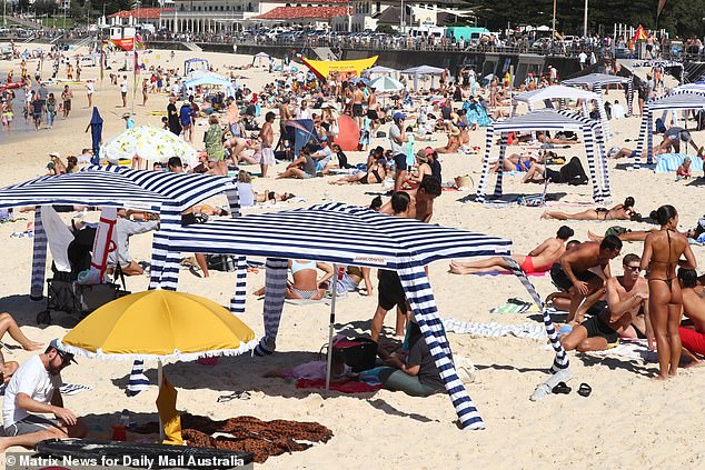 The issue of Australian beaches being covered in cabana umbrellas has divided many Australians