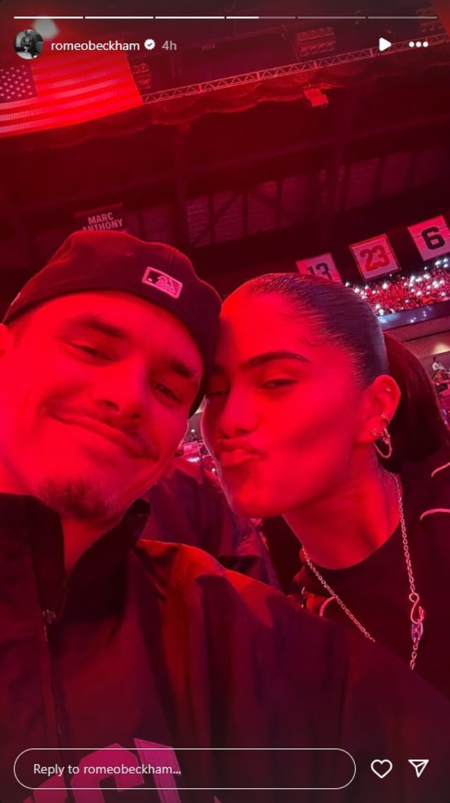 The couple, who became Instagram official in November, then headed to a basketball game at the Kaseya Center and watched the Miami Heat take on the Indiana Pacers, with the latter soon emerging victorious.