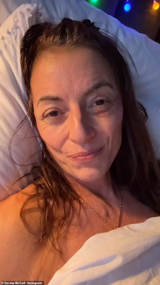 The TV presenter, 57, was recently forced to undergo surgery after doctors discovered a benign tumor in her brain that affects three in a million people (pictured from November after her surgery) .