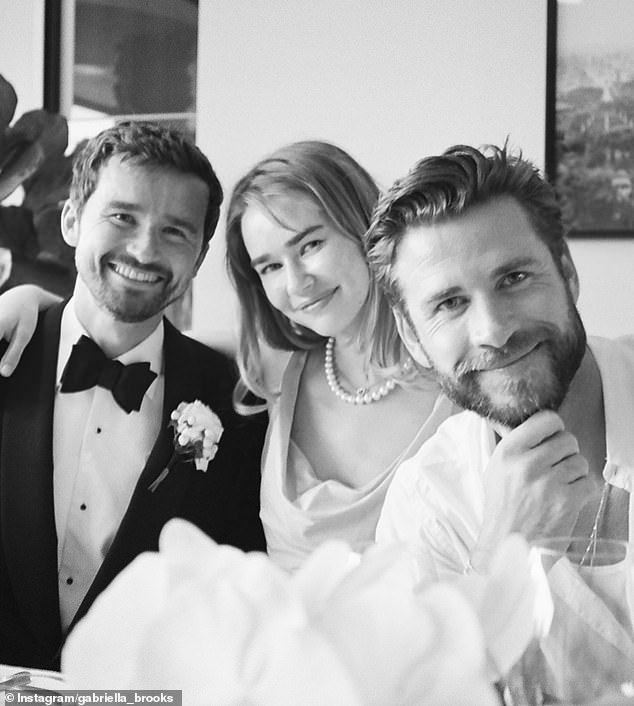 Gabriella made a rare appearance with Liam, 34, at the ceremony and the couple looked closer than ever as they embraced each other while smiling alongside groom Ben.