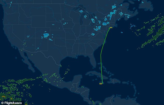 Data from FlightAware indicates that the Airbus A320 had been in service all day on Monday, beginning with a flight from Jamaica to New York, seen here.