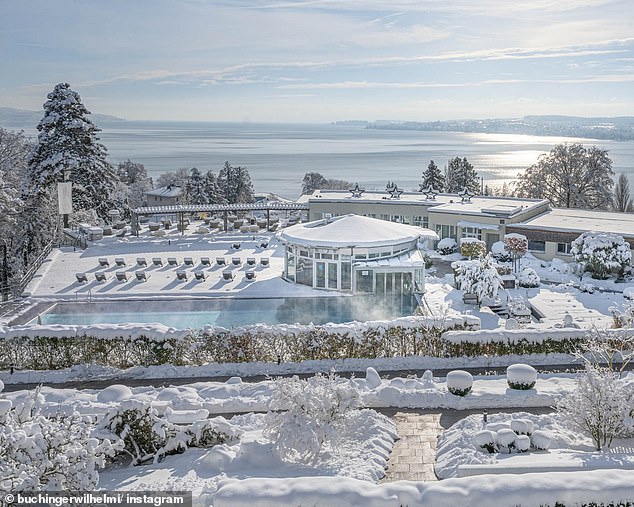 The retreat looks like a snowy paradise during the winter months.