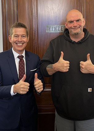 Fetterman with Sean Duffy, Trump's nominee for Secretary of Transportation