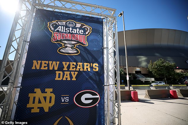 The quarterfinals between Georgia and Notre Dame have been delayed until Thursday at 4 p.m. ET