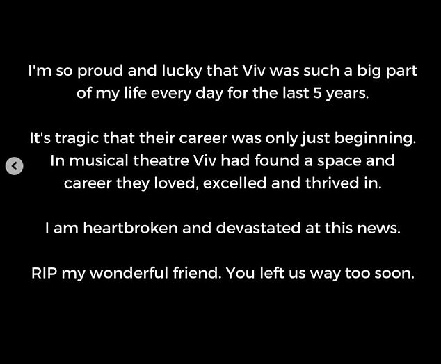 Simon Jones PR confirmed the news on Instagram, writing: 'It is with immense sadness that we let you know that our beloved James Lee Williams – The Vivienne, passed away this weekend