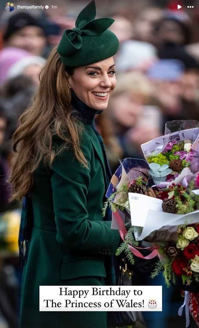 'Happy birthday to the Princess of Wales', says a sweet message on the Royal Family account