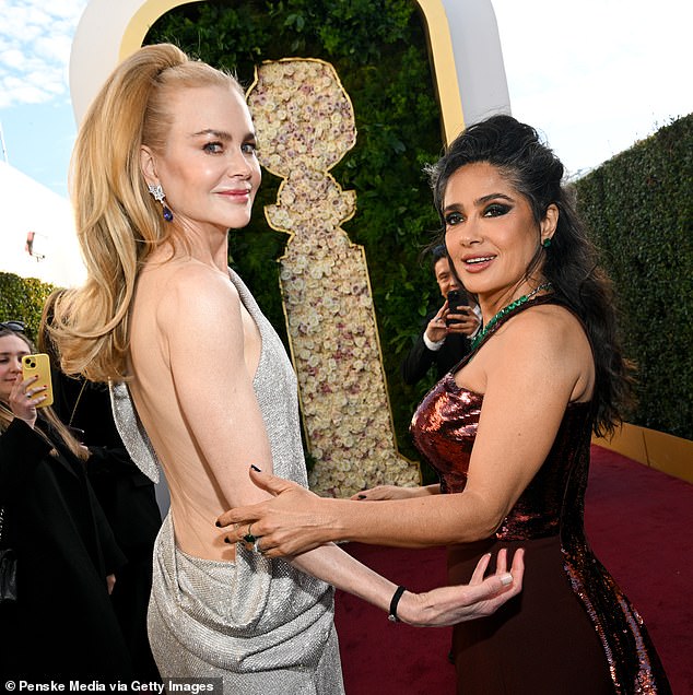 Putting It All Behind Them! Nicole Kidman And Salma Hayek Hold Hands At