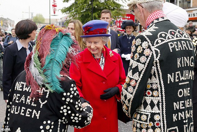 Studies have shown that not even Queen Elizabeth II was immune to the influence of the Cockney accent as her speeches gradually moved towards the dialect between 1950 and 1980. Pictured: Queen Elizabeth II meets the 