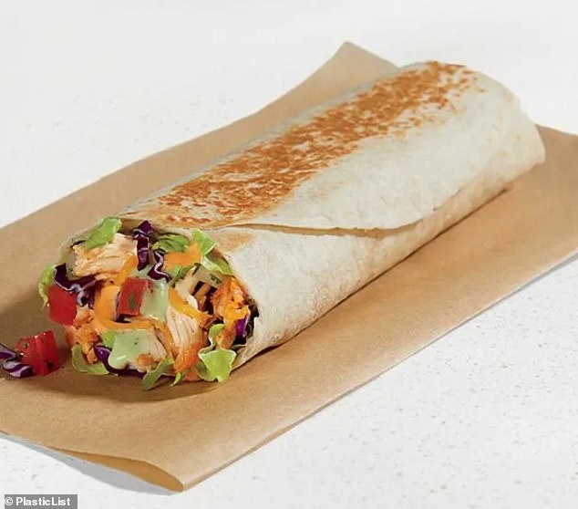 Other foods with a high concentration of phthalates included Taco Bell's Cantina Chicken Burrito (28,036 ng per serving)