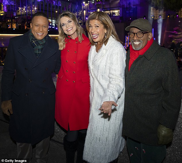 DailyMail.com mingled with the Today show team on Tuesday night in Manhattan (pictured December 2024).